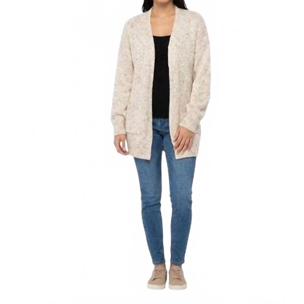 NEW JOHNNY WAS open front cardigan in ivory